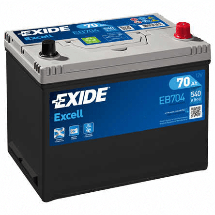 BATERIJA EXIDE EXCELL EB704 70AH D+ 540A(EN) 270X173X222 70AH