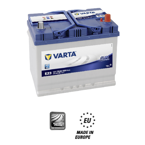 BATERIJA VARTA E23 70AH D+ 630A(EN) 261X175X220