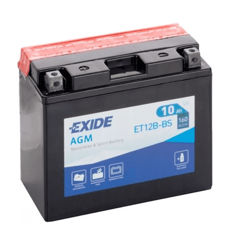 AKUMULATOR EXIDE ET12B-BS L+ 10AH 160A(EN) 150X70X130 = YT12B-BS