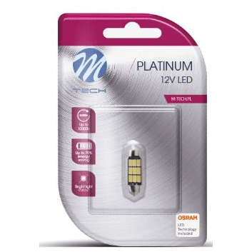 2X ŽARULJA LED 12V 2,8W C5W 41MM BIJELA - BELA Z CANBUS SV8.5 MTECH