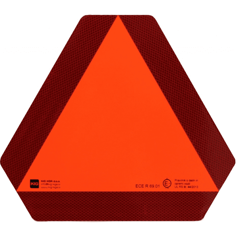 PLOČA - NALJEPNICA ECE 69.01 ZA OZNAČAVANJE TRAKTORA, SPORIH VOZILA