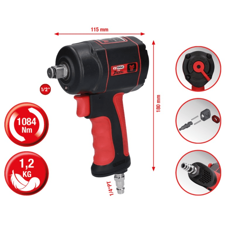 1/2" THE MINIDEVIL HEAVY DUTY PNEUMATSKI UDARNI KLJUČ, 1084 NM 515.1315 KS ALATI