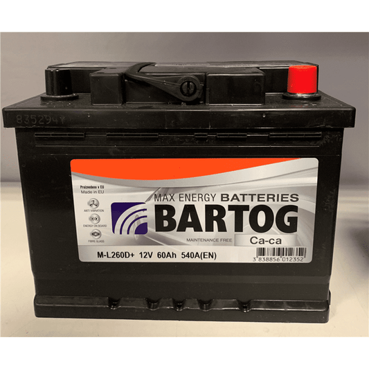 AKUMULATOR BARTOG M-L260D+ 60AH D+ 540A(EN) 242X175X190