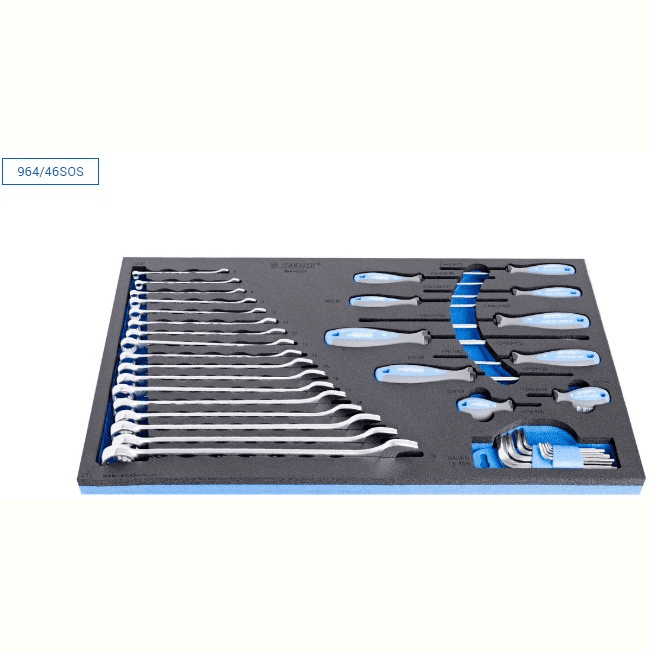 GARNITURA ODVIJAČA I KLJUČEVA U SOS KUTIJI 623987 UNIOR 964/46SOS