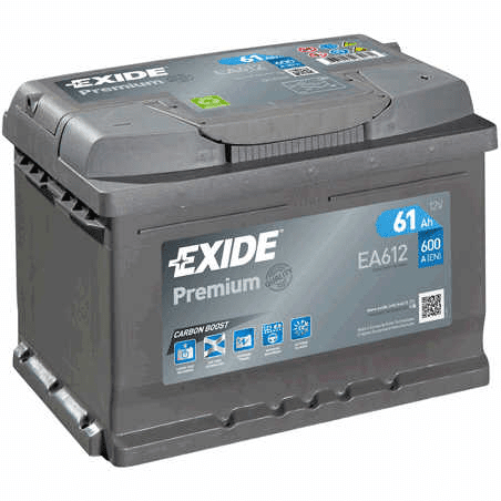 BATERIJA EXIDE PREMIUM EA612 61AH D+ 600A(EN) 242X175X175 60AH-61AH