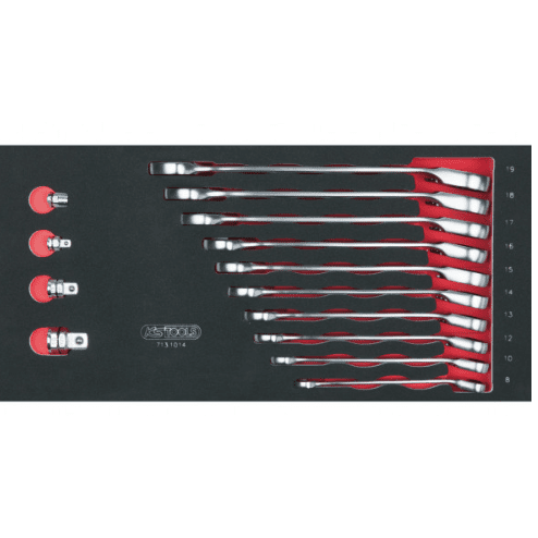 SCS GEARPLUS SET KLJUČEVA S ČEGRALKOM, 14-DIJELNI, U SUSTAVNOM ULOŽKU 1/3 KS TOOLS 713.1