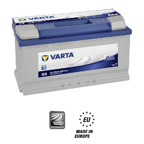 BATERIJA VARTA G3 95AH D+ 800A(EN) 353X175X190, 595402080