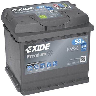 BATERIJA EXIDE PREMIUM EA530 53AH D+ 540A(EN) 207X175X190 52AH-53AH