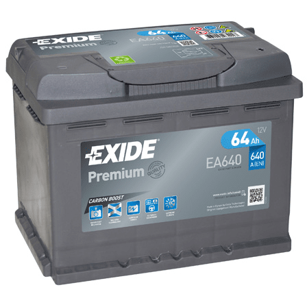 BATERIJA EXIDE PREMIUM EA640 64AH D+ 640A(EN) 242X175X190 62AH-64AH