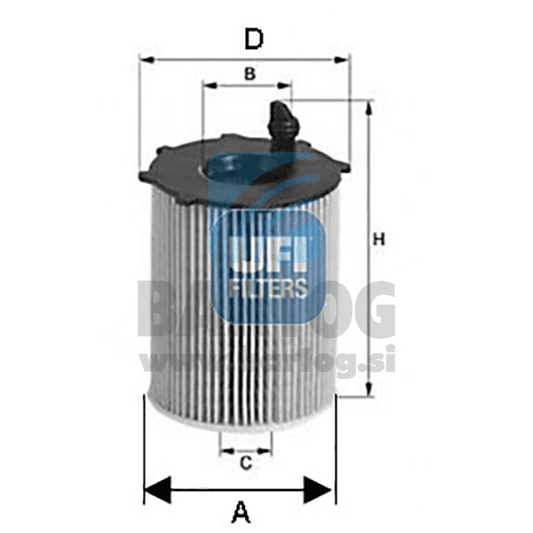 FILTER ULJNI UFI 25.068.00